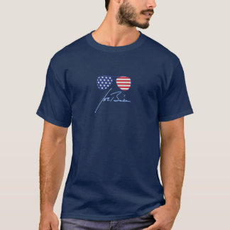 Biden Namnteckning Flagga Sunglass Joe Biden 2020 T Shirt
