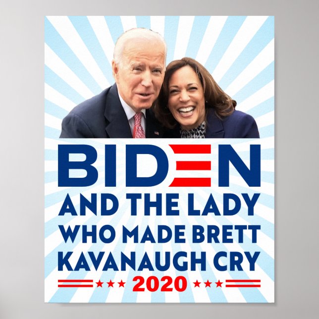 biden och dam som gjorde att borkavanaugh grät poster (Framsidan)