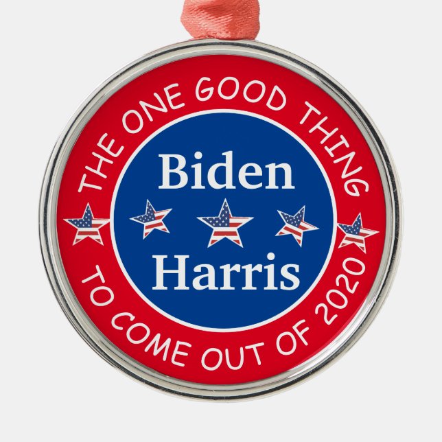 Biden och Harris 2020, jultomten Julgransprydnad Metall (Framsidan)