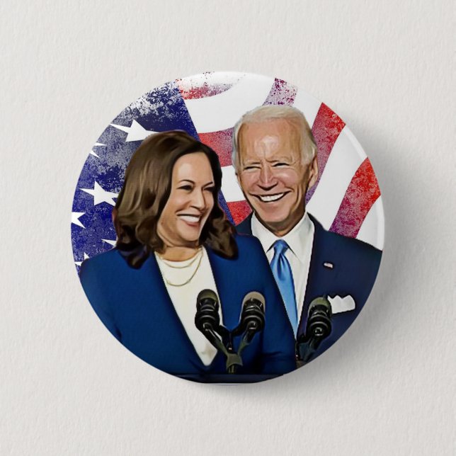 Biden och Harris 2020 Presidentval Knapp (Framsida)