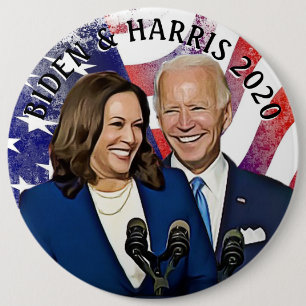 Biden och Harris 2020 Presidentval Knapp