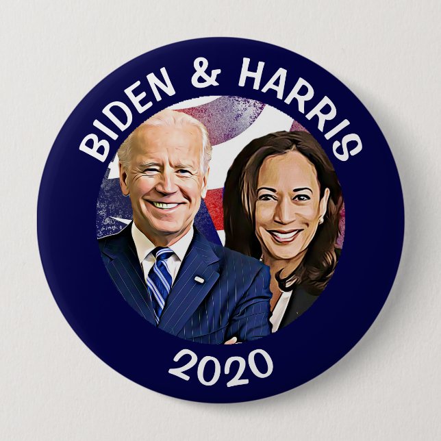 Biden och Harris 2020 USA:s val Rally Knapp (Framsida)