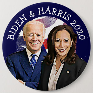 Biden och Harris 2020 USA:s val Rally Knapp