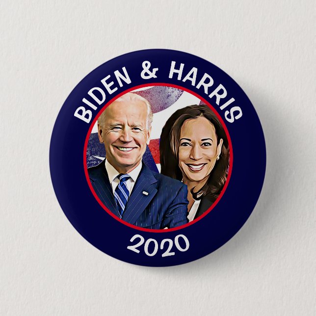 Biden och Harris 2020 USA:s val Rally Knapp (Framsida)