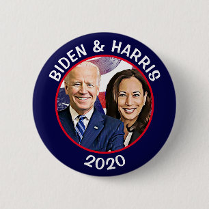 Biden och Harris 2020 USA:s val Rally Knapp