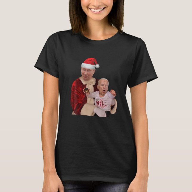 Biden och Putin Tomten Jul - Den fantastiska julen T Shirt (Framsida)