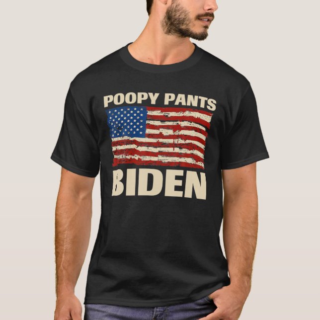 Biden Poop Costume Tee, Poopy Byxor Biden, Funny A T Shirt (Framsida)