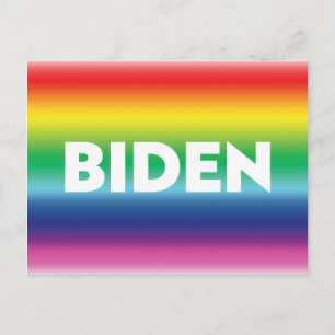 "Biden" Pride lgbtq lgbt rainbow färg Vykort