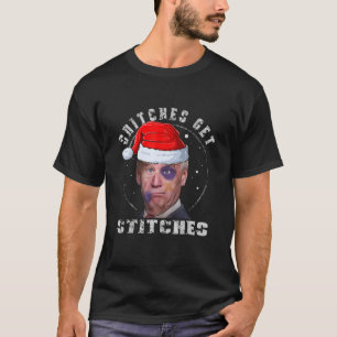Biden Santa Snitches Get Stitches Funny jul T Shirt