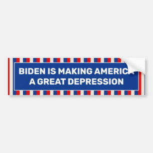 Biden Skapar Amerika en Underbar depression Bildekal