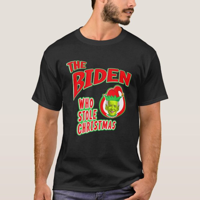 Biden som lagrar jul åt Julafton patriotiker T Shirt (Framsida)