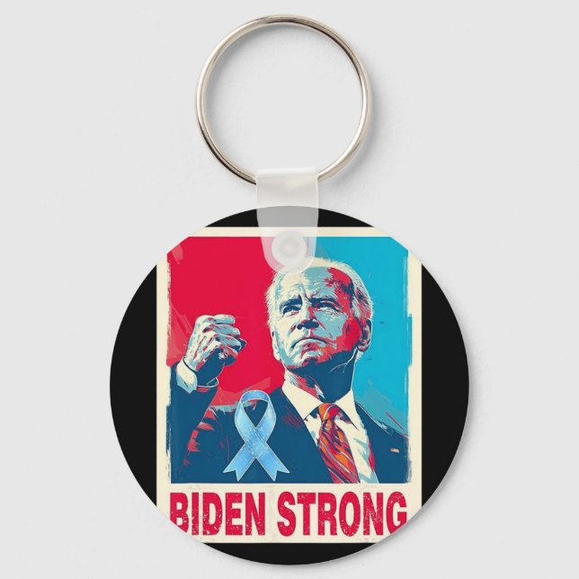 Biden Starkt stöder Joe Biden i kampen mot protest Nyckelring (Framsida)