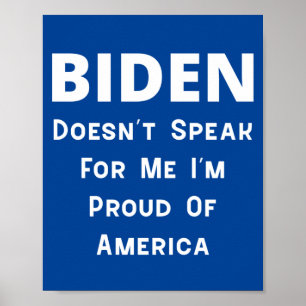 Biden - stolt över Amerika Poster
