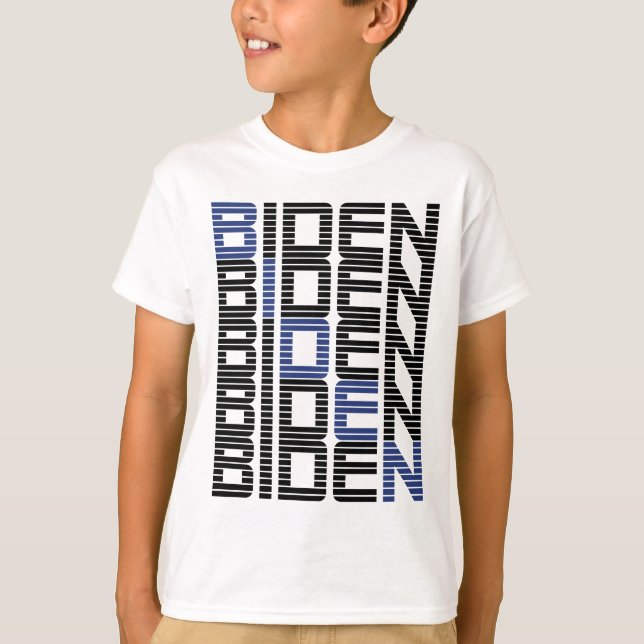 BIDEN-textstaplar T Shirt (Framsida)