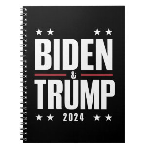 Biden Trump 2024 Rolig Val Presidentiell VP Anteckningsbok