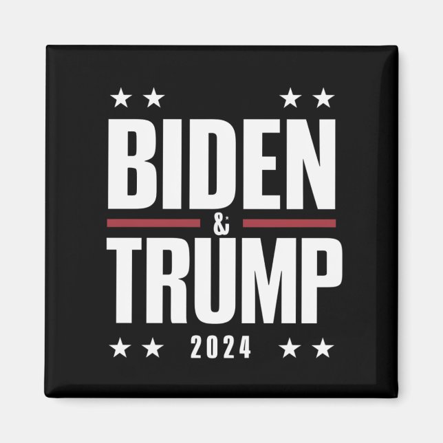 Biden Trump 2024 Roligt Val Presidentiell Vicepres Magnet (Framsidan)
