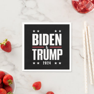 Biden Trump 2024 Roligt Val Presidentiell Vicepres Pappersservett