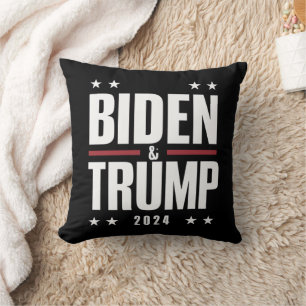 Biden Trump 2024 Roligt Val Presidentiell VP Kudde