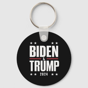 Biden Trump 2024 Roligt Val Presidentiell VP Nyckelring