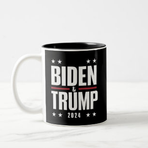 Biden Trump 2024 Roligt Val Presidentiell VP Två-Tonad Mugg