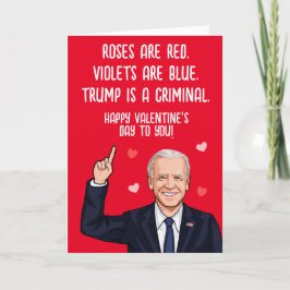 Biden Valentine - Trump är en kriminell Lycklig V- Kort