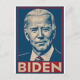 Biden-valet 2024 Retro-politiken Vykort