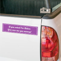 Biden Voter - Gaspengar Anpassad Bumper Sticker