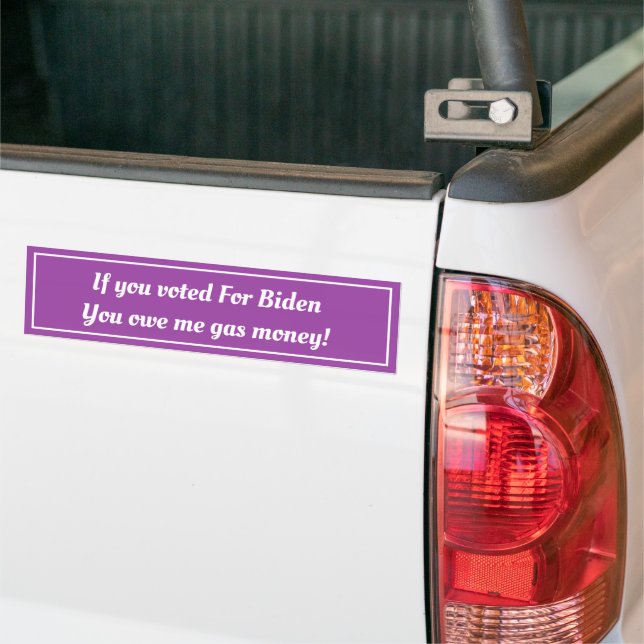Biden Voter - Gaspengar Anpassad Bumper Sticker Bildekal (På lastbil)