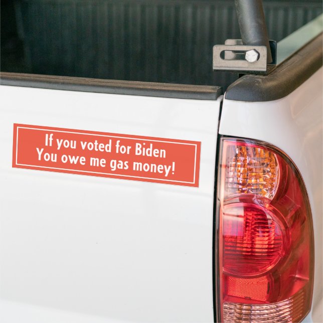 Biden Voter - Gaspengar Bumper Sticker Bildekal (På lastbil)