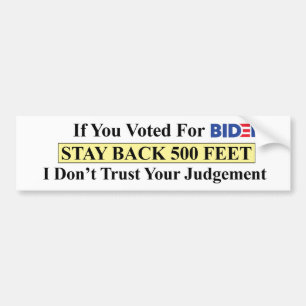 Biden Voters stannar på 500 fot Bildekal