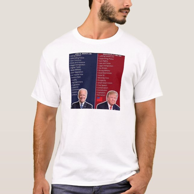BIDEN vs TRUMP T Shirt (Framsida)