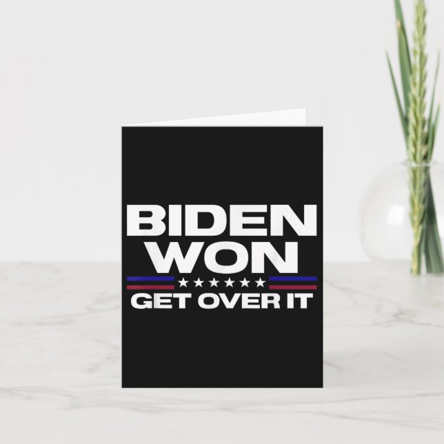 Biden Won får över det patriotiska Pro Joe Anti Kort (Framsida)