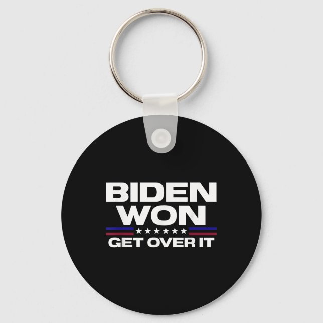 Biden Won får över det patriotiska Pro Joe Anti Nyckelring (Framsida)