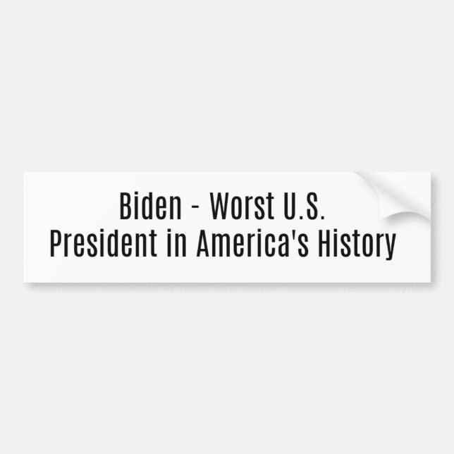 Biden-Worst President i USA:s historia Bildekal (Framsidan)