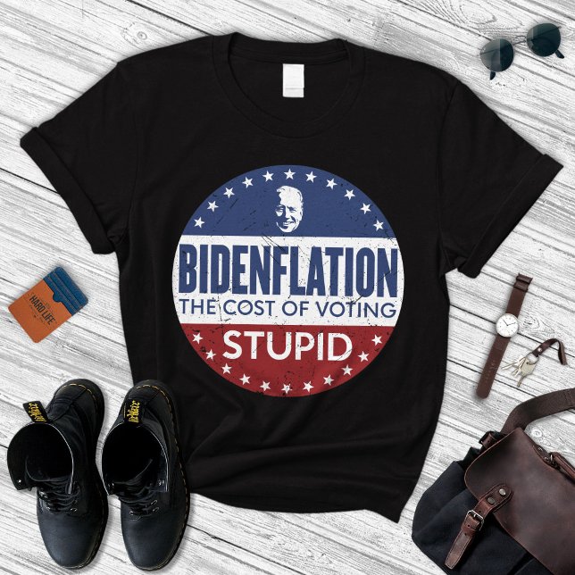 Bidenflation av kostnaden för att rösta i ett stil t shirt (Skapare uppladdad)