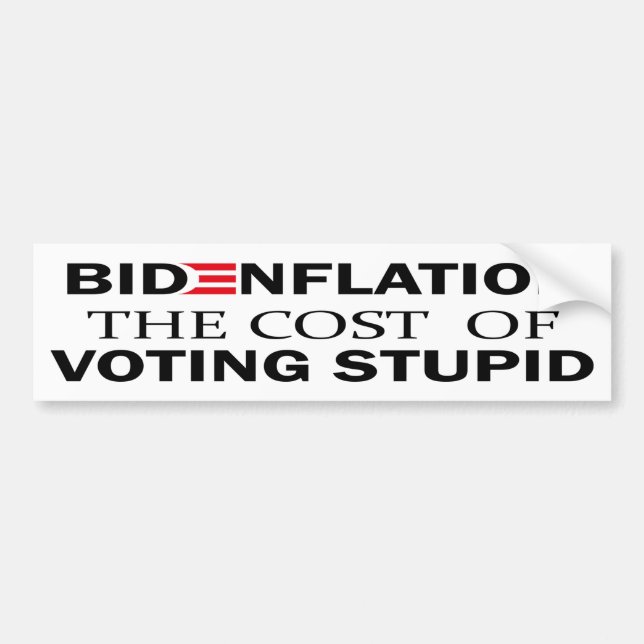 Bidenflation av kostnaderna för omröstningar med d bildekal (Framsidan)