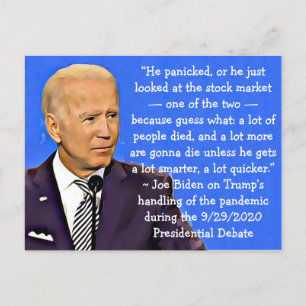 Bidens citat på Trumps Push for Violence Vykort
