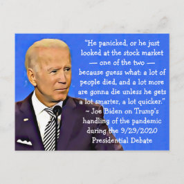 Bidens citat på Trumps Push for Violence Vykort