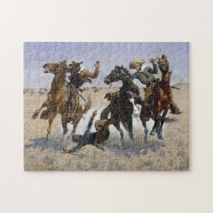 Bidra till en kamrat av Frederick Remington Pussel