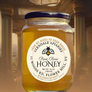 Bidrar till House Pure Raw Honeybee Sticker Runt Klistermärke