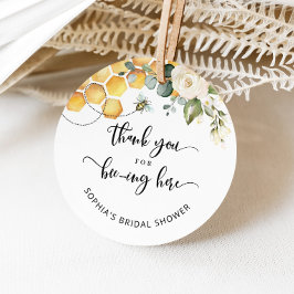 Bie tack för att du är här förmånstaggar gåvor etiketter