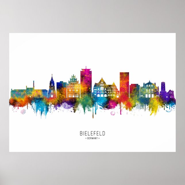 Bielefeld Germany Skyline Poster (Framsidan)