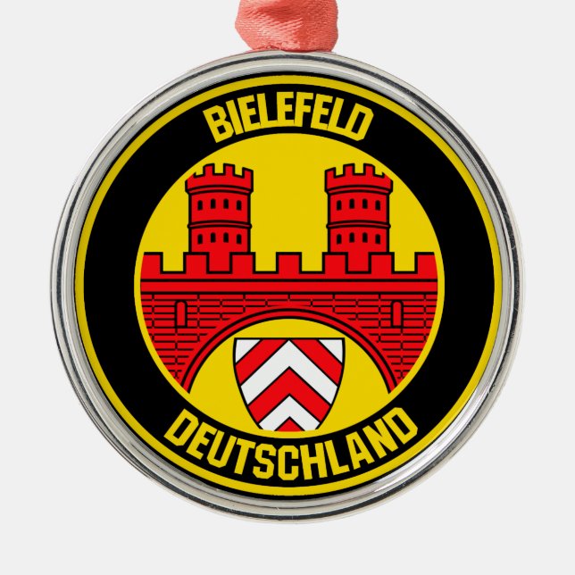 Bielefeld Round Emblem Julgransprydnad Metall (Framsidan)
