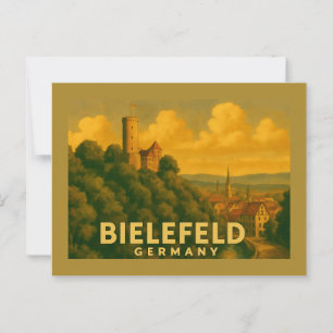 Bielefeld Tyskland Stad Konst Vykort