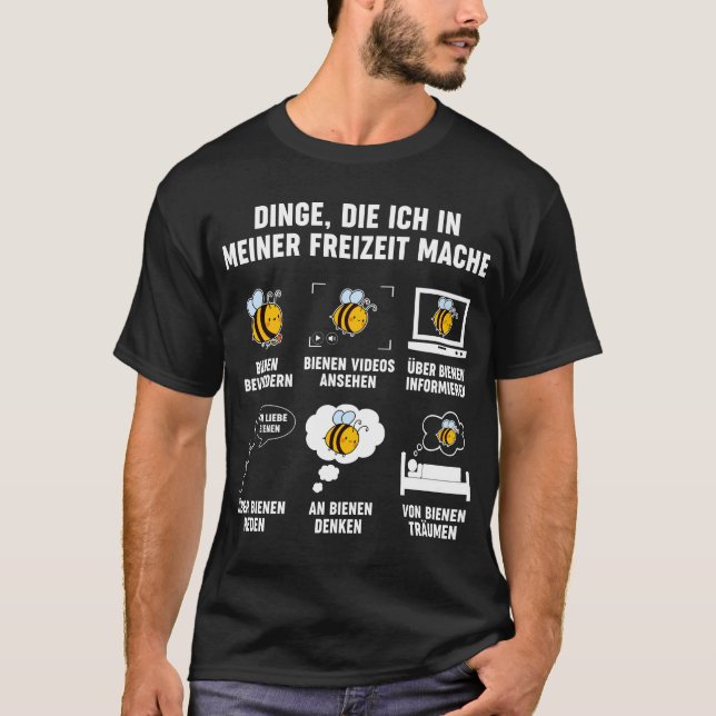 Bienen Fläkt Imker Honig Lustige Biene T Shirt (Framsida)