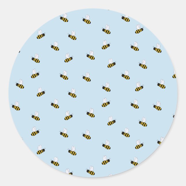 Bienen  runt klistermärke (Framsida)