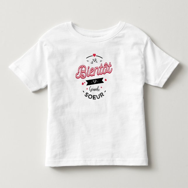Bientôt grande soeur t shirt (Framsida)