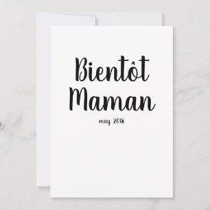 Bientot maman Inbjudan till Franskens babyvisnin