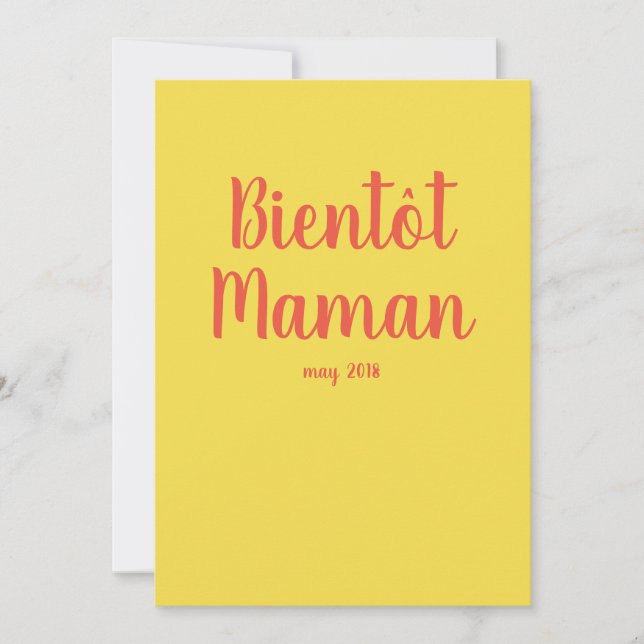 Bientot maman | Inbjudan till Franskens babyvisnin (Framsida)