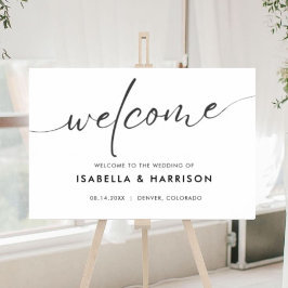 Bienvenido al Boda Minimalista moderno Edgy Modern Poster
